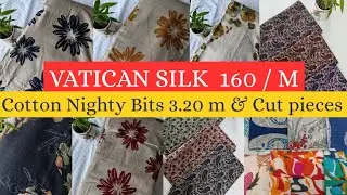 VATICAN SILK 160 ₹  ONLY 🪷 NIGHTY BIT 3.20 M 🪷 FLEX COTTON CUT PIECES 🪷 #nightybit #vaticansilk