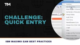 Challenge: Quick Entry | Maximo EAM Best Practices | Total Resource Management