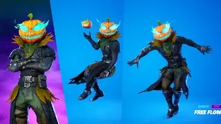 Hallow Head skin showcase with all popular emotes | Hallow head combos