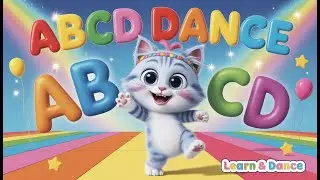 Cute Cat Dancing & Teaching ABCD 😺💃 | A to Z Learning | Fun Kids Song | SK Studio Rhymes #abcd #kids