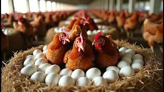 Egg farming - Egg harvesting - Poultry egg business - Jobs at a chicken farm