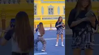 In front of the Royal Palace