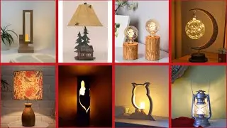 wood light lamp design idea #woodenlamp #wooden lamp #lamp design  #rustic decor