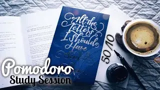 STUDY Ambience Coffee & Reading | POMODORO Study Session | ASMR Pages Writing | RAIN & Nature sounds