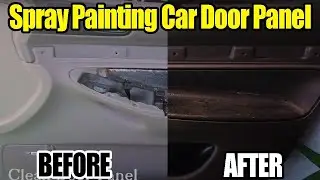 Dupli color vinyl and fabric painting - Car interior -   door panel - Audi a4b5