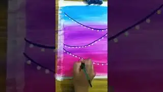 water colour landscape🥰 #watercolor #watercolorpainting #youtubeshortsvideo @Rangonkasansar