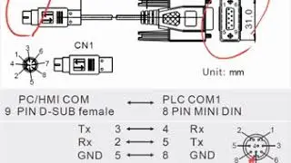 RS232 Cable DELTA PLC WPLSOFT