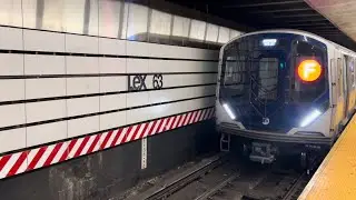 MTA: R160A Rerouted (E) + R211A (F) Trains At Lexington Avenue-63rd Street Station (12/24/2025)