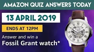 amazon quiz answers today | 13 April 2019
