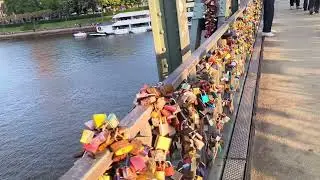 Iron Footbridge - A perfect spot for photos, especially at sunset - Frankfurt Germany - may 25