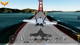 GeoFS F-18 Perfect Stall San Francisco