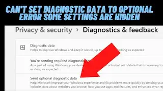 Невозможно изменить диагностические данные на необязательные в Windows | Некоторые параметры упра...