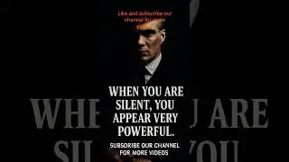 🔥&ldquo;The power of silence 🔥#thomas Shelby attitude #Motivationalquotes