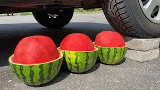 Crushing Crunchy & Soft Things by Car! EXPERIMENT: WATERMELON VS CAR