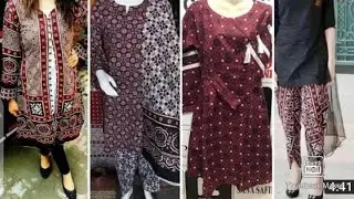 Latest Sindhi ajrak shirts design simple trendy ajrakkurta design for girls