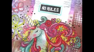 Art Journal page from left over background