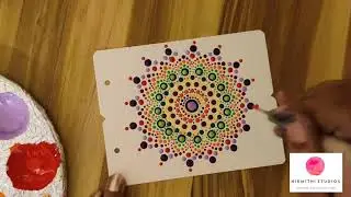 How to paint dot mandalas #02 - Dot mandala on bookmarkers