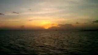 Sunset behind Fort Jefferson and Loggerhead Key