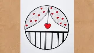 Beautiful Circle Drawing | Beautiful Red Heart Drawing | How to drawCircle 2025....
