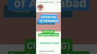 CUET(UG) 2022 University of Allahabad Registration Start...#cuetug2022 #cuetuniversities