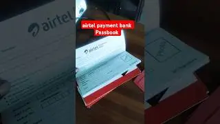 Airtel payment Bank physical passbook #airtelpaymentbank #paymentbank #ytshorts #csp2025