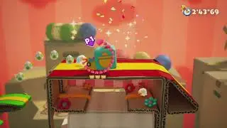 Find Poochy Pups ~ Stitched Together (Flip Side) ~ Pastel Pathway - Yoshi's Crafted World 1bt