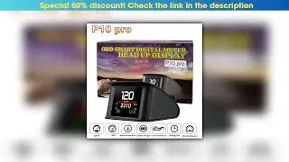 Review P10 Pro Head Up Display On-board Computer Car Digital OBD2 Mileage OBD Driving Computer Disp