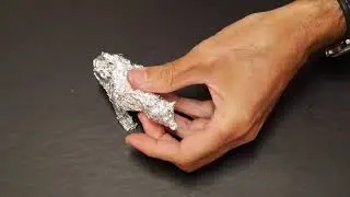 Bear sculpture made with foil