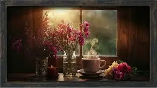Frame TV Art 4K Farmhouse Morning Sunrise Coffee Mood Art for TV Still Life