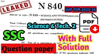 10th Science 2 Board Paper 2026 Complete Solution | SSC BOARD 2025 | Science 2 Answers by Fe