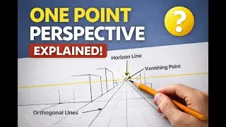 One-point perspective of a point