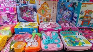2 Minutes Satisfying with Kitchen & Pink Makeup Furniture Set Review Toys | ASMR
