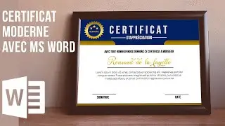 Certificat d’appréciation moderne en Ms Word