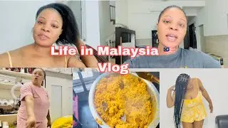 Life in Malaysia what my friend did to me 😫+cook with me party jollof rice +hair day #malaysia