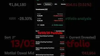 13/03/25 Mutual fund portfolio #stockmarket #investment #mutualfundsip #mutualfundreturns #nifty50