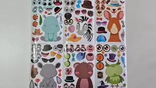 Asmr Animals 🌈#asmrvideo #asmr #antistress #sticker #paper #papergame #rainbowjournal #relaxing #art