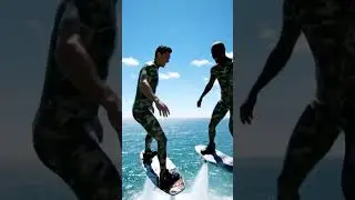 skyboarding with my buddy