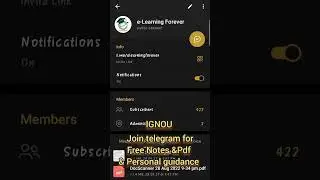 IGNOU All Notes Pdf free free free / join telegram #ignou #ignounotes #ignouexampattern #ignouexams