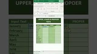 How to use UPPER LOWER PROPER Functions in Excel | Excel Text Functions
