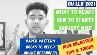 How to prepare for DU LLB 2021 | Subject and Books | Previous year question paper |Mission Admission