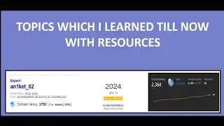 Resources that I followed to learn these topics | Competitive Programming