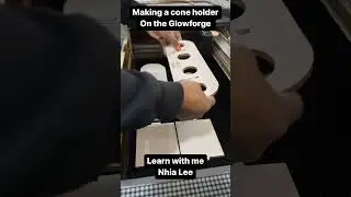 Waffle cone holder made using the Glowforge #glowforge #lasercut #ninjacreami