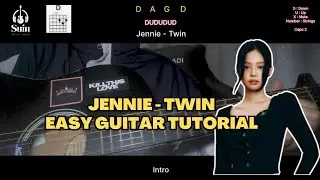 JENNIE - 'Twin' EASY Guitar Tutorial + Lyrics | Suin
