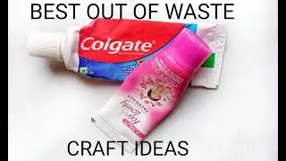 Waste toothpaste tube crafts #shorts #viralvideo #bestoutofwaste #myfirstshort