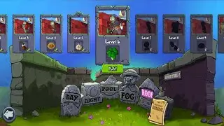 Walkthrough Plants Vs Zombies - Roof Level 6 ( Adventure 1 )