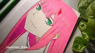 Timelapse Drawing - Zero two 💕 | Full colouring process