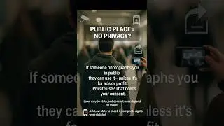 Public photo use? 🧐 Private use needs consent. #LawMate #PrivacyRights