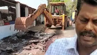 After so many years, panchayat now realise that their encroachment on road near malim jetty!!