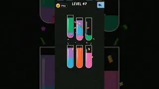 Water Color Sort: Solutions for Level 47 #colors #gaming #gameplay #watercolor