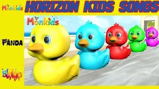 Five Little Ducks Song | Colorful Ducks | Nursery Rhymes & Kids Songs